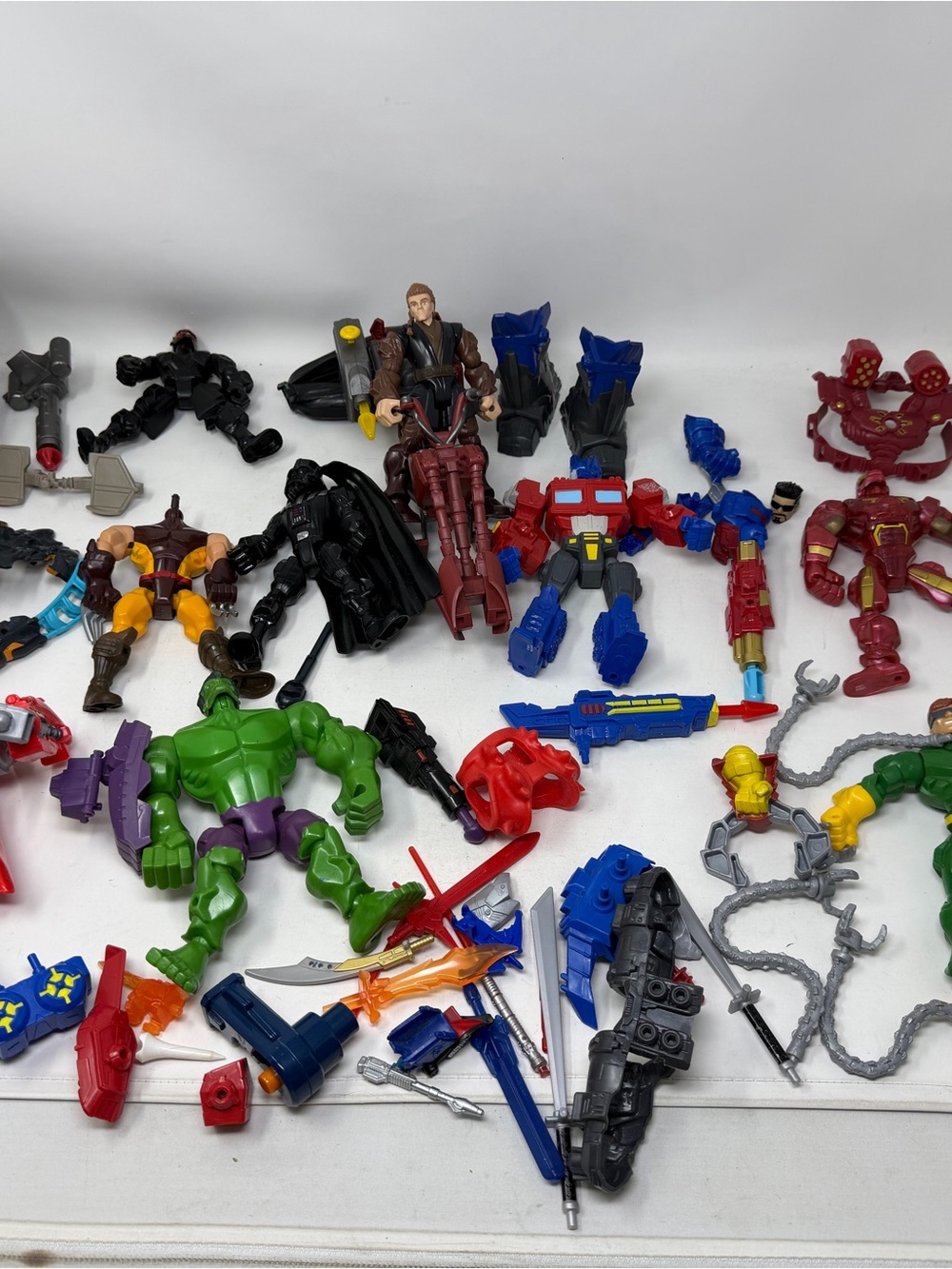 2013 HASBRO MARVEL & STAR WARS HERO MASHERS BIG LOT COMPLETE + PARTIALS + PARTS